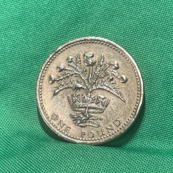 1989 ELIZABETH II ONE POUND ERROR COIN Kims UPSIDE TEXT! V.G. Condition - Picture 5 of 7